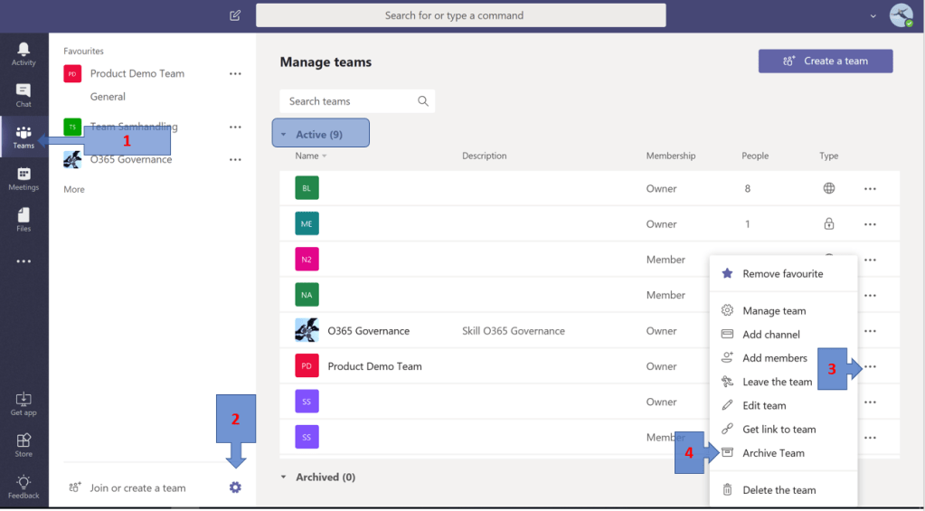 Do you want to archive a Team? This is how you do&nbsp;it!