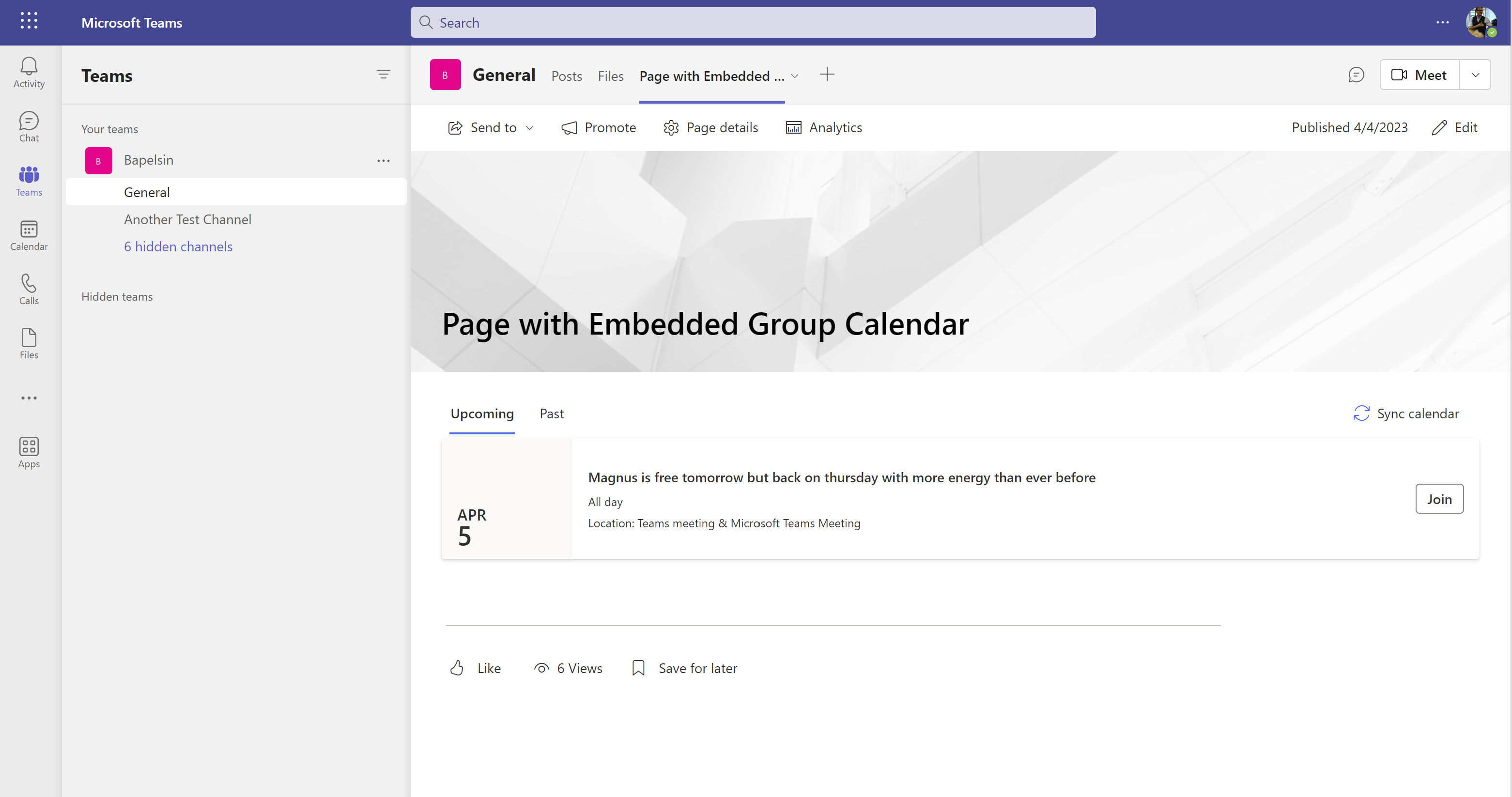 How to create a simple event calendar in a Team – Providing Tips