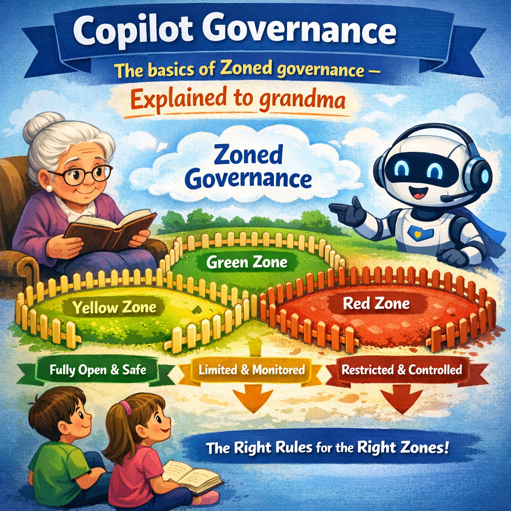 Copilot Governance – The basics of Zoned governance – Explained to grandma