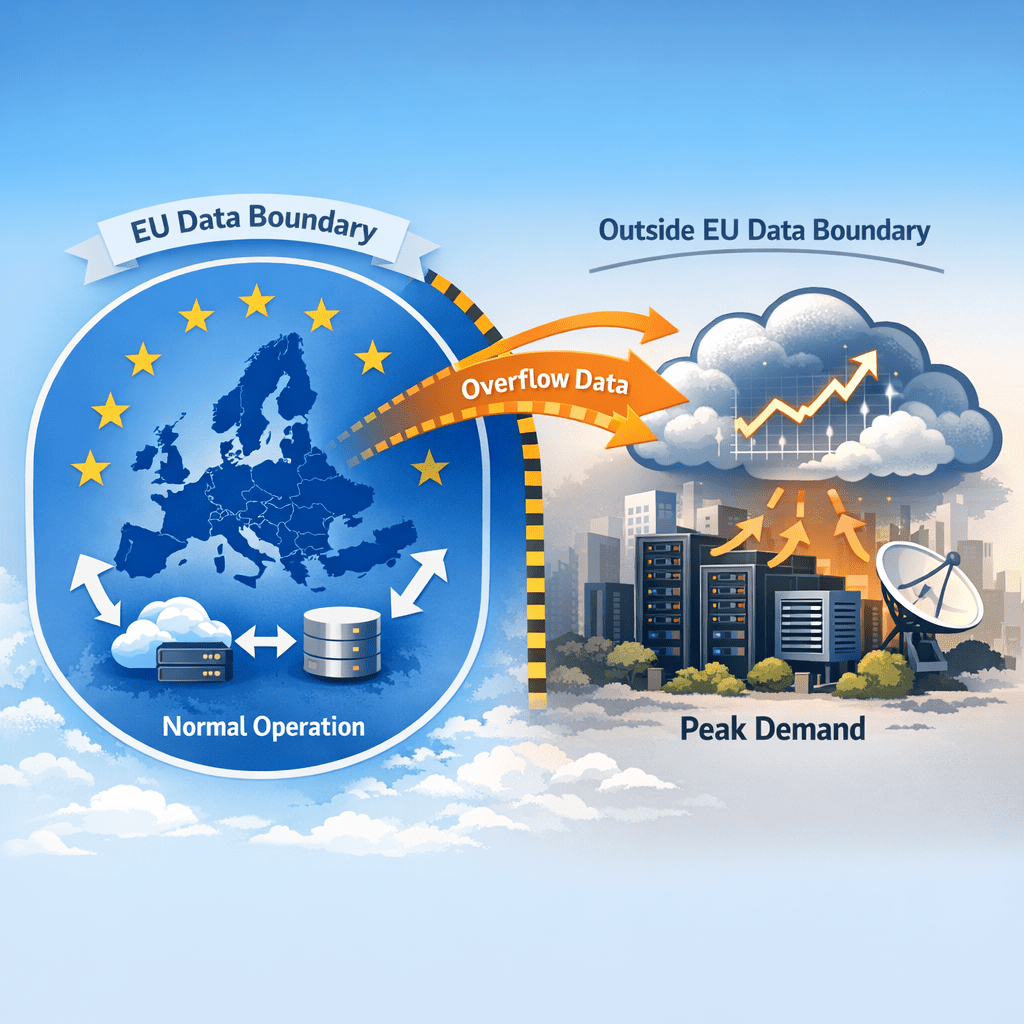 Copilot Settings – “Flexible inferencing/Flex routing during peak load periods”